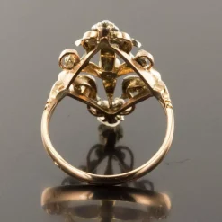 Bague ancienne perles fines or argent