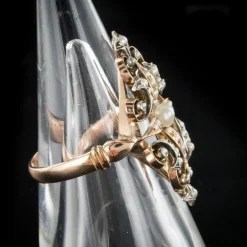 Bague ancienne perles fines or argent
