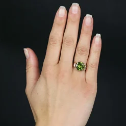 Bague ancienne péridot or