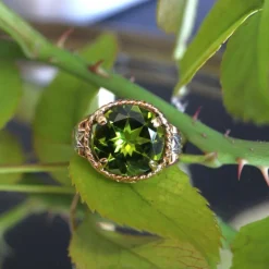 Bague ancienne péridot or