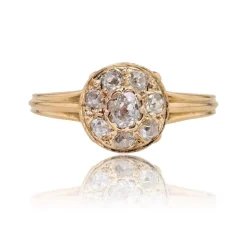Bague ancienne ronde diamants