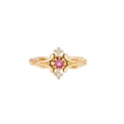 Bague Ancienne Rubis Diamants