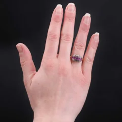 Bague ancienne rubis diamants