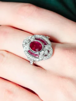 Bague ancienne Rubis et Diamants