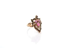 Bague ancienne rubis et diamants