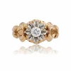 Bague ancienne solitaire diamant rétro
