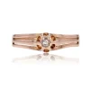 Bague ancienne solitaire diamant or rose