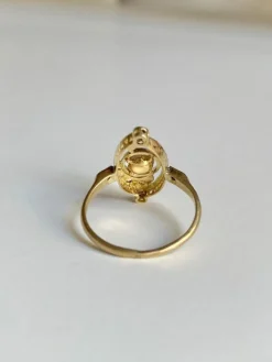 Bague ancienne tourbillon Belle Époque or jaune