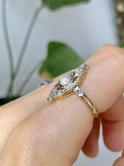 Bague ancienne tourbillon Belle Époque or jaune