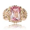 Bague ancienne tourmaline polychrome et or
