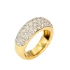 Bague anneau avec pavage diamant