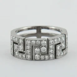 Bague anneau motif grec Diamants