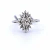 Bague années 40 - or blanc et diamants