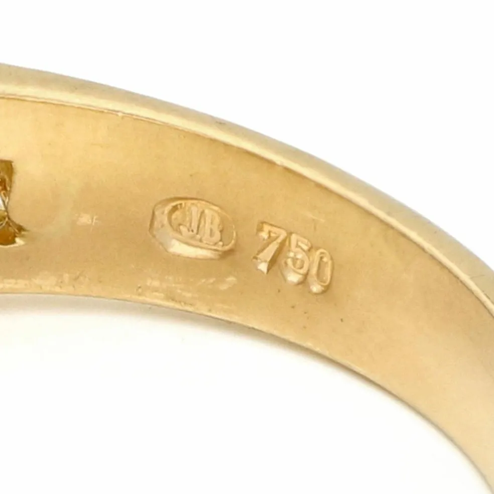 Bague anniversaire en or jaune et diamants