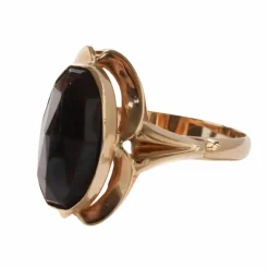 Bague antique Or jaune Grenat