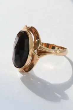 Bague antique Or jaune Grenat