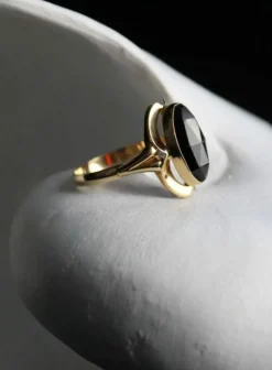 Bague antique Or jaune Grenat