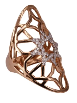 Bague arabesque diamants
