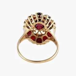 BAGUE « ARABESQUE » OR & GRENAT