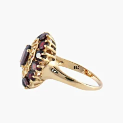 BAGUE « ARABESQUE » OR & GRENAT