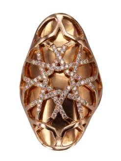 Bague arabesque or jaune Diamants
