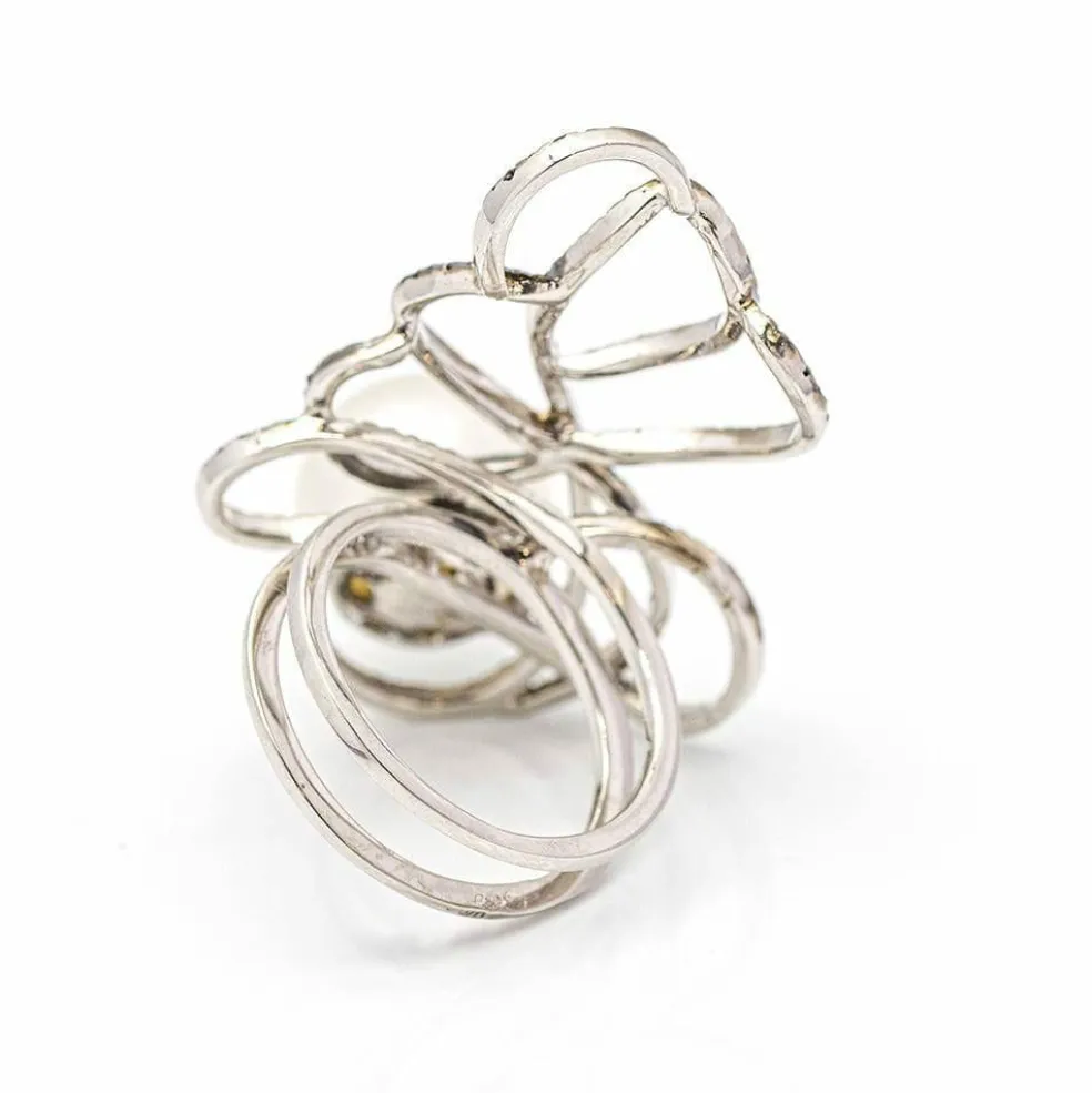 Bague "Araignée" Or blanc Diamants