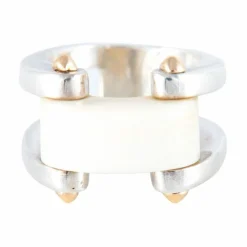 Bague Argent Or Ivoire