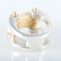 Bague Argent Or Ivoire