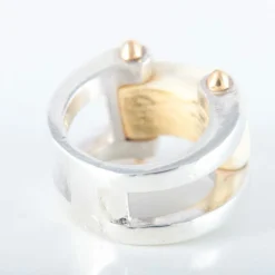 Bague Argent Or Ivoire