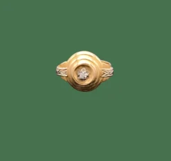 Bague Art Déco 2 ors diamant