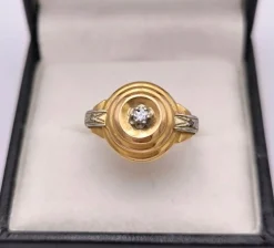 Bague Art Déco 2 ors diamant