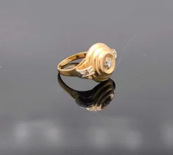 Bague Art Déco 2 ors diamant