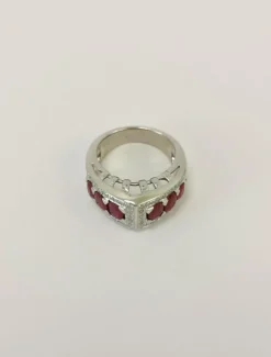 Bague Art Déco Diamant & Rubis