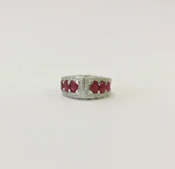 Bague Art Déco Diamant & Rubis