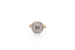 Bague art déco diamant de 1,30cts F/VS2