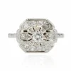 Bague art déco diamants