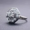 Bague art déco diamants