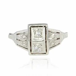 Bague art déco diamants