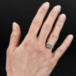 Bague art déco diamants