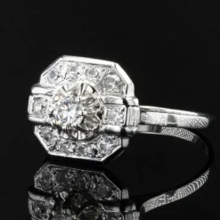 Bague art déco diamants