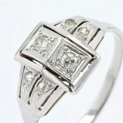 Bague art déco diamants
