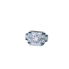 Bague Art Déco diamants et saphirs synthétiques