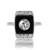 Bague Art Déco diamants et onyx