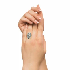 Bague Art Déco Diamants et Perle