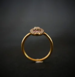 Bague Art Déco Diamants Et Rubis Calibrés