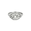 Bague Art Déco diamants or blanc et platine