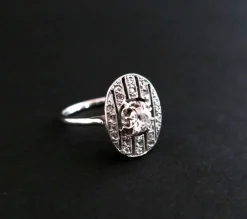 Bague Art Déco Diamants, Or Blanc