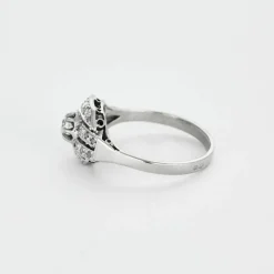Bague Art Déco diamants or blanc et platine