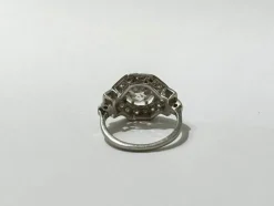 Bague art déco diamants or et platine