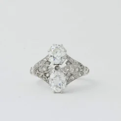 Bague Art Déco Diamants Platine